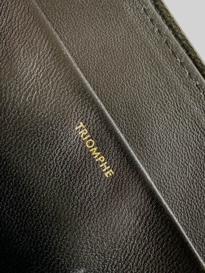 CELINE TRIOMPHE FRAME 23 BLACK CALFSKIN