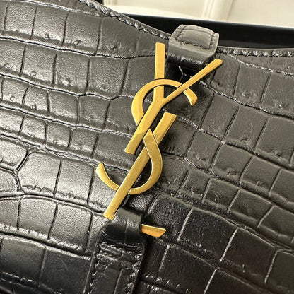 SAINT LAURENT MINI 19 BLACK CALFSKIN HOBO