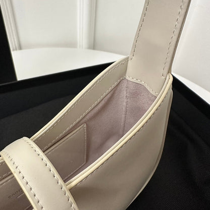 SAINT LAURENT MINI 19 WHITE SMOOTH CALFSKIN
