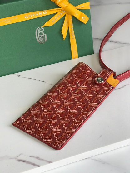 GOYARD MONTMARTRE GM CASE 18 IN CLASSIC RED GOYARDINE CANVAS