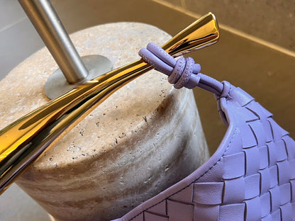BOTTEGA VENETA SARDINE 33 WITH CHAIN IN LIGHT PURPLE LAMBSKIN