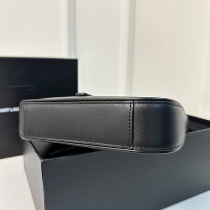SAINT LAURENT MINI 19 BLACK SMOOTH CALFSKIN HOBO