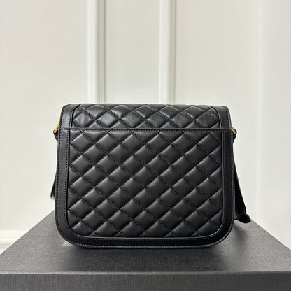 SAINT LAURENT SOLFERINO HENGFENG 22 BLACK LAMBSKIN BAG