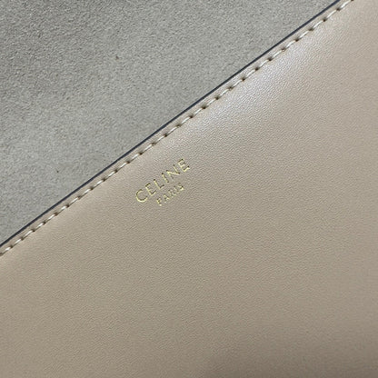 CELINE BESACE TRIPHOME 23 BEIGE CREAM CALFSKIN