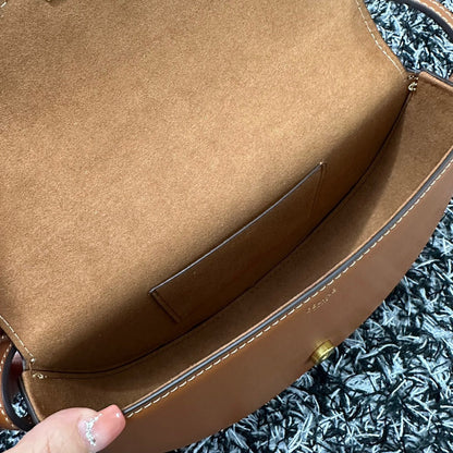 CELINE BESACE TRIPHOME 23 CINNAMON BROWN CALFSKIN