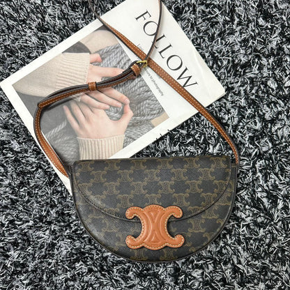 CELINE BESACE TRIPHOME 23 BLACK PATTERN CALFSKIN