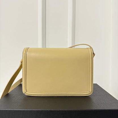 SAINT LAURENT SOLFERINO 23 SATCHEL IN BOX BEIGE CREAM CALFSKIN