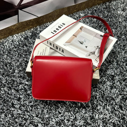 CELINE TRIOMPHE TEEN 18 CHERRY RED COWHIDE LEATHER