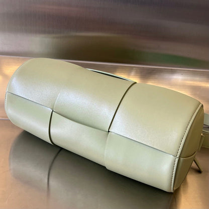 BOTTEGA VENETA CYLINDER CASSETTE 30 IN TRAVERTINE CALFSKIN