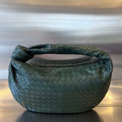 BOTTEGA VENETA SMALL JODIE 48 DARK GREEN CALFSKIN