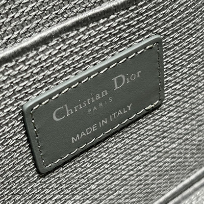 DIOR SMALL 25 TRAVEL VANITY CASE WITH SHOULDER STRAP DOVE GRAY