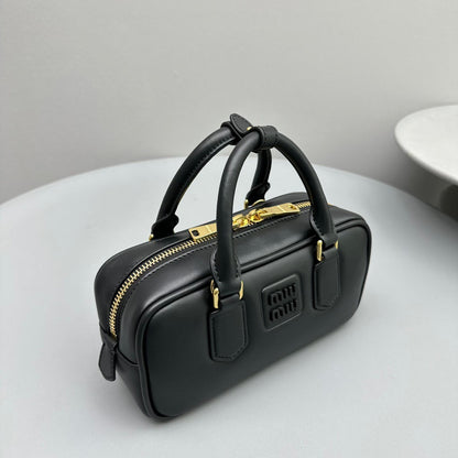 MIU MIU ARCADIE SMALL 22 BAG IN BLACK CALFSKIN