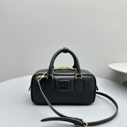 MIU MIU ARCADIE SMALL 22 BAG IN BLACK CALFSKIN