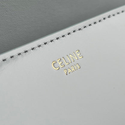 CELINE TRIOMPHE 20 BLUE PASTEL CALFSKIN