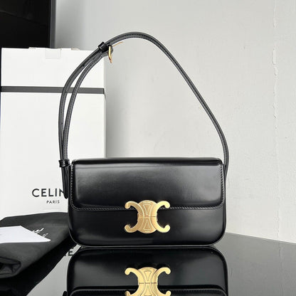 CELINE TRIOMPHE 20 BLACK CALFSKIN