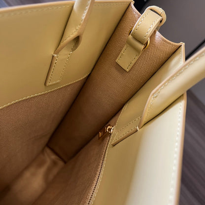 LOEWE STANDARD A4 TOTE BAG IN LIGHT YELLOW CALFSKIN