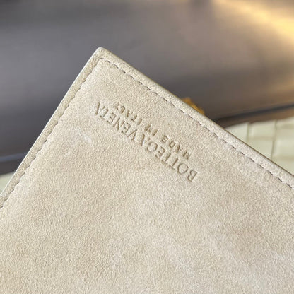 BOTTEGA VENETA MINI SOLSTICE 30 DARK CREAM LAMBSKIN