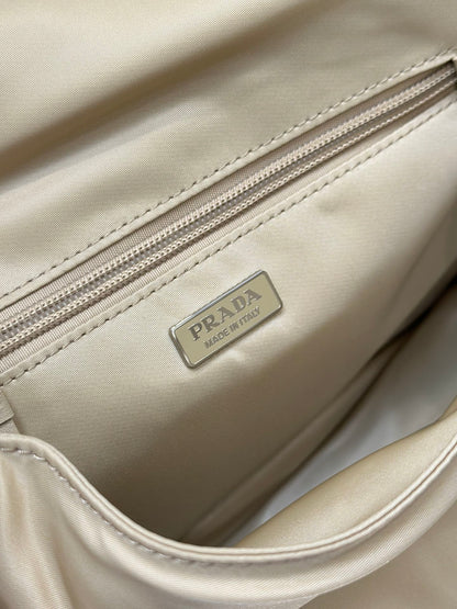 PRADA CINI 23 MEDIUM BAG IN FLAX YELLOW RE-NYLON WITH STRAP