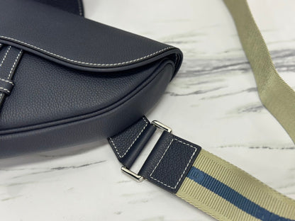 DIOR SADDLE 28 BAG IN BLACK LAMBSKIN