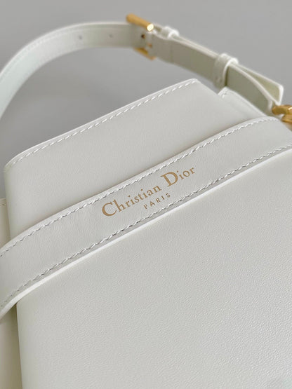 DIOR MEDIUM C'EST 24 IN WHITE CD-EMBOSSED CALFSKIN