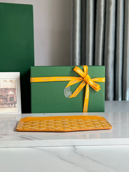 GOYARD INSERT LOUISE 21 IN YELLOW GOYARDINE CANVAS
