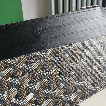 GOYARD INSERT LOUISE 21 IN BLACK GOYARDINE CANVAS