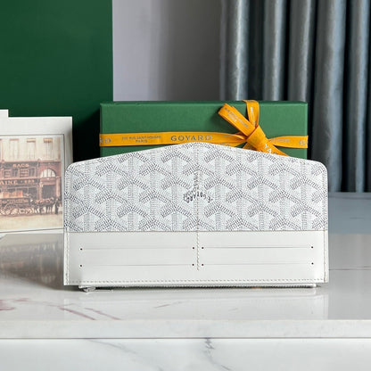 GOYARD INSERT LOUISE 21 IN WHITE GOYARDINE CANVAS