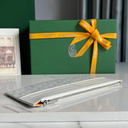 GOYARD INSERT LOUISE 21 IN WHITE GOYARDINE CANVAS