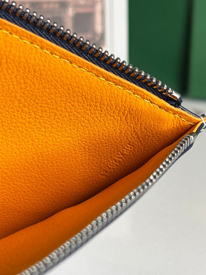 GOYARD INSERT LOUISE 21 IN GUNPOWDER BLUE GOYARDINE CANVAS