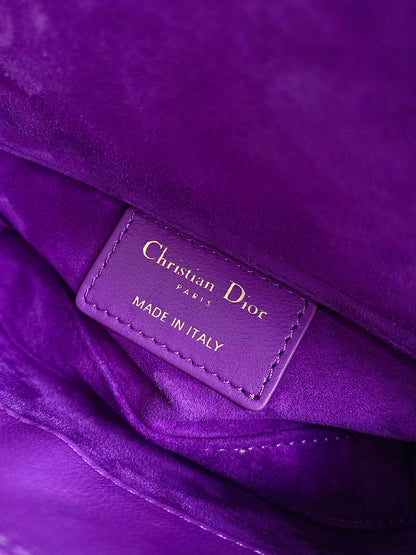 DIOR MINI D-JOY BAG 17 IN VIOLET PURPLE LAMBSKIN