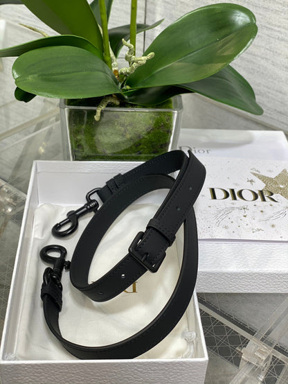 DIOR SADDLE BAG 24 IN BLACK CALFSKIN BLACK HARDWARE