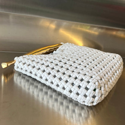 BOTTEGA VENETA SARDINE 29 BAG IN WHITE LAMBSKIN
