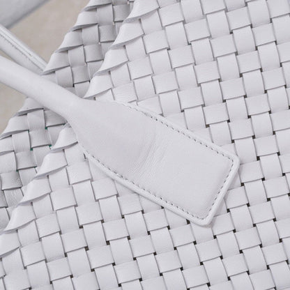 BOTTEGA VENETA Large Cabat 45cm White Lambskin Ghw