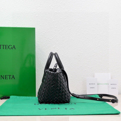BOTTEGA VENETA Mini Cabat 20cm Black Lambskin Ghw