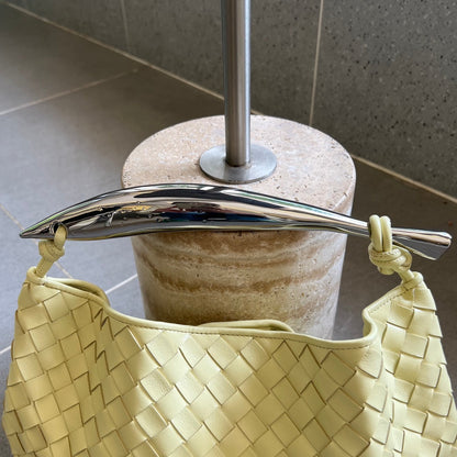 BOTTEGA VENETA SARDINE 33 WITH CHAIN IN YELLOW CREAM LAMBSKIN