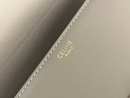 CELINE TRIOMPHE TEEN 18 GREY COWHIDE