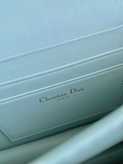 DIOR MISS CARO 17 CHAIN BAG IN LIGHT BLUE LAMBSKIN