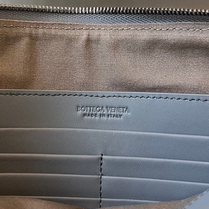 BOTTEGA VENETA INTRECCIATO 30 IN GREY STEEL LAMBSKIN