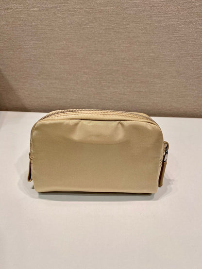PRADA CLUTCH 12 IN TAN BROWN RE-NYLON