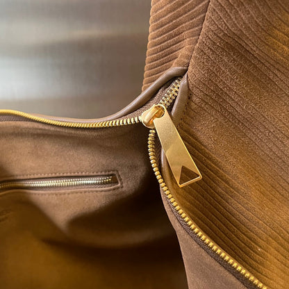 BOTTEGA VENETA SMALL JODIE 48 BROWN CORDUROY FABRIC
