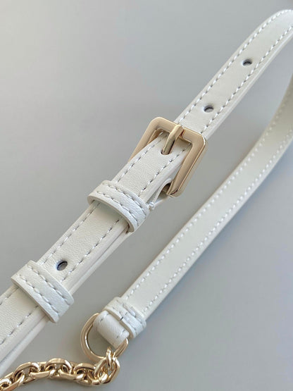 DIOR MISS LADY 24 LARGE BAG IN WHITE LAMBSKIN