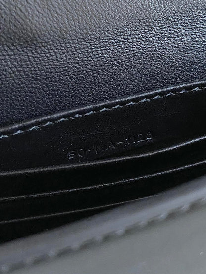 DIOR SIGNATURE CHAIN BAG 21 IN BLACK CALFSKIN