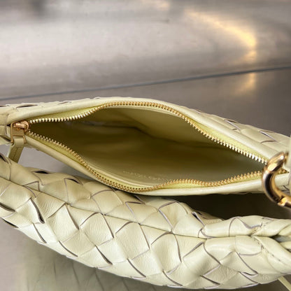 BOTTEGA VENETA SMALL GEMELLI 24 IN LIGHT YELLOW LAMBSKIN