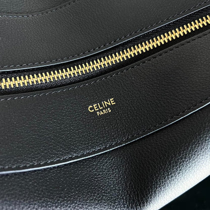 CELINE UNDERARM BAG 34 BLACK SOFT CALFSKIN