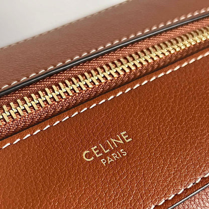 CELINE UNDERARM BAG 34 SOFT TAN BROWN CALFSKIN