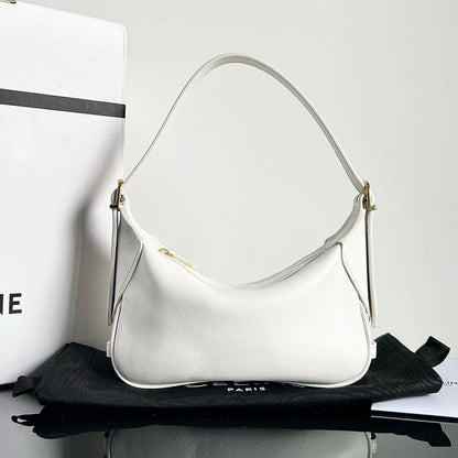 CELINE MINI SOFT 19 CALFSKIN HANDBAG WHITE