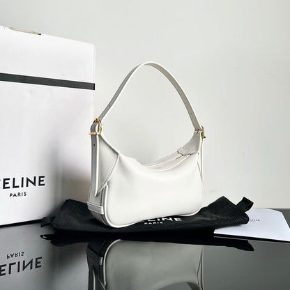 CELINE MINI SOFT 19 CALFSKIN HANDBAG WHITE