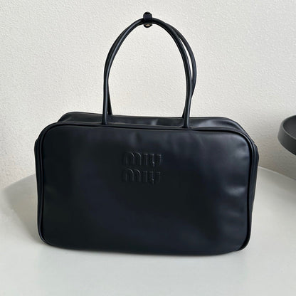 MIU MIU BEAU BAG 34 IN BLACK LEATHER