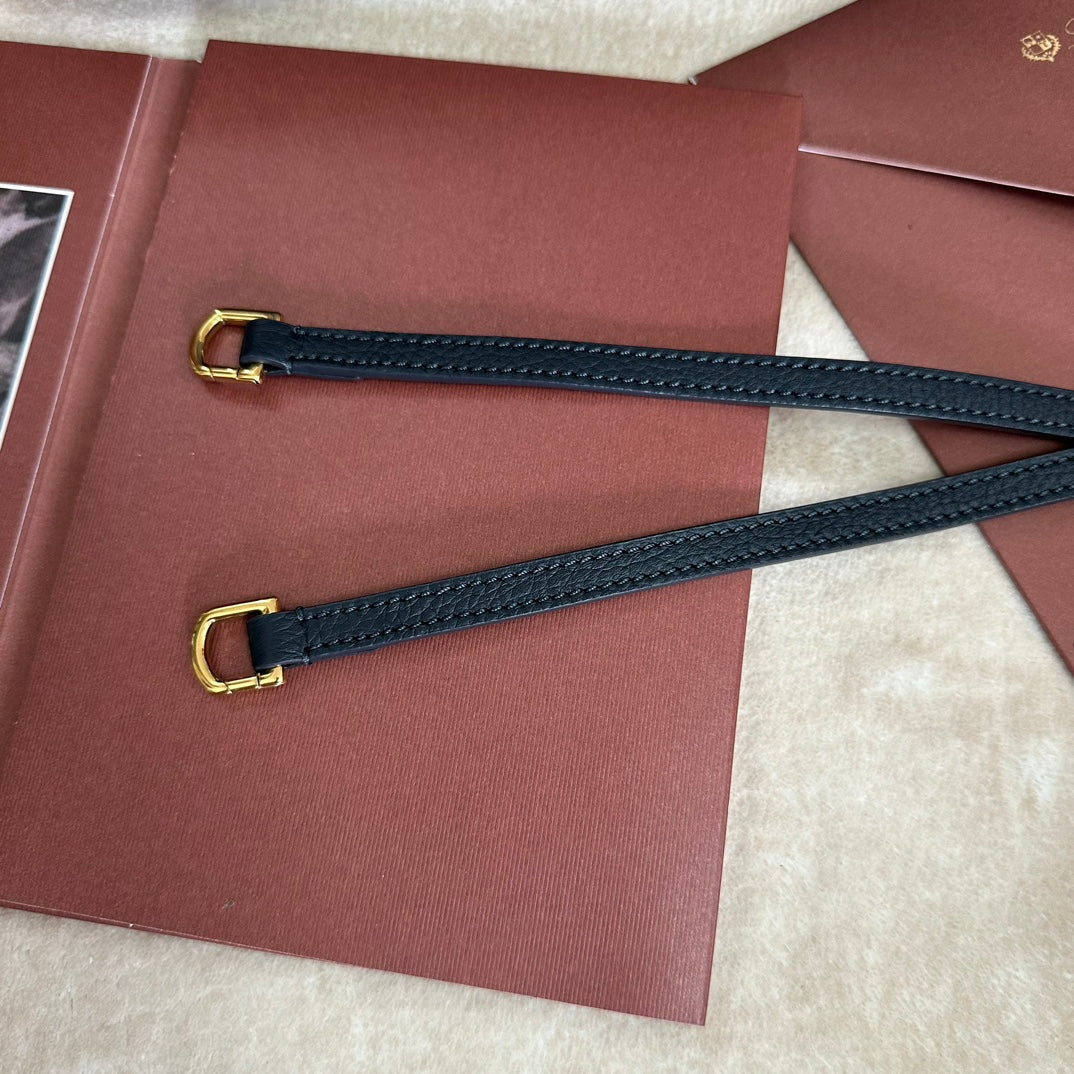 LORO PIANA EXTRA POCKET BACKPACK L23.5 IN BLACK CALFSKIN WITH GOLD HARDWARE