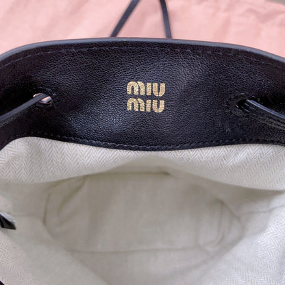 MIU MIU MINI BAG 17 IN BLACK SHINY CALFSKIN